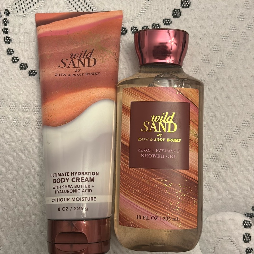 Brand new Wild Sand body cream and shower gel.